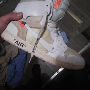 Jordan White Cream High-Top Athletic Shoes
